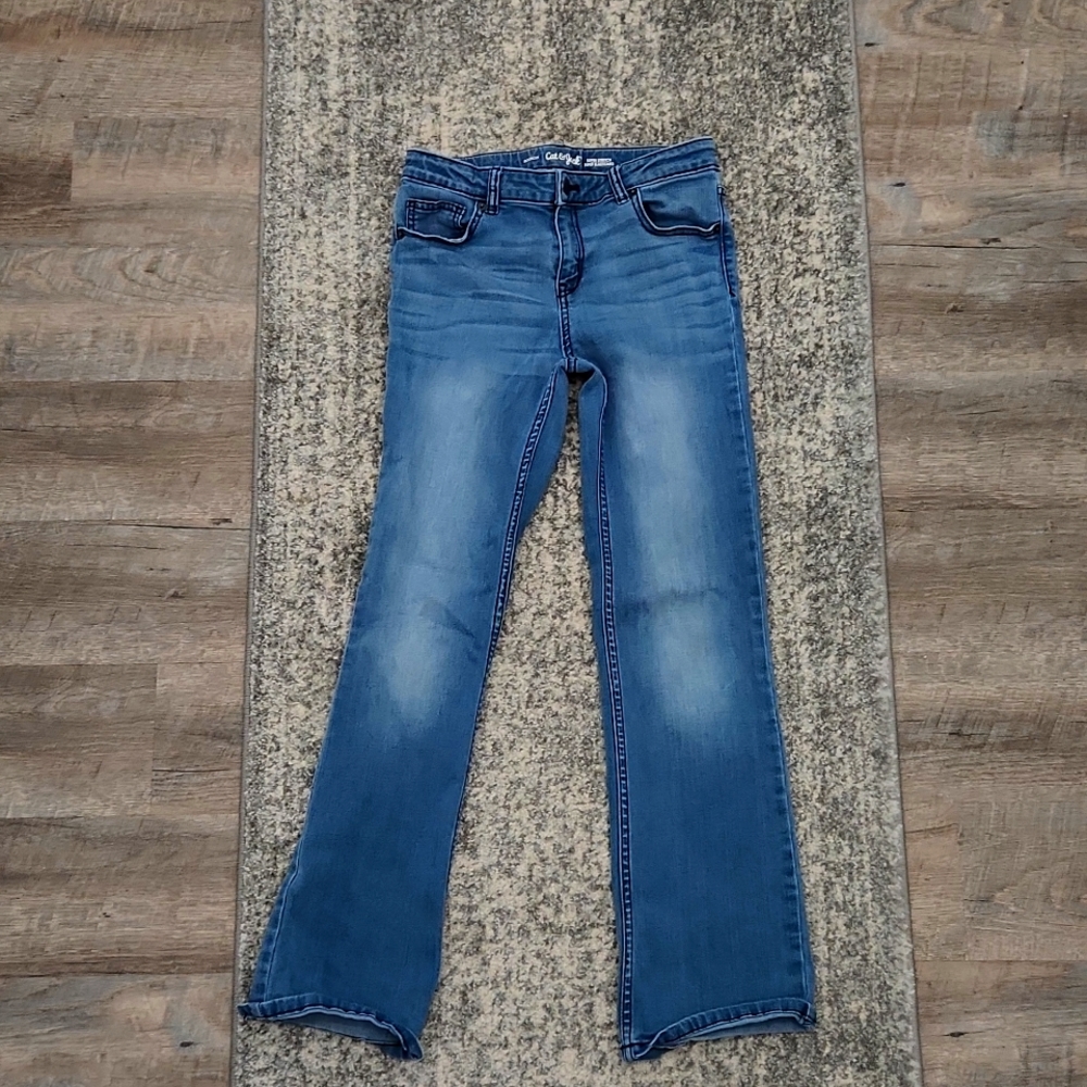 Cat & Jack super stretchy boot cut jeans, girls size 14